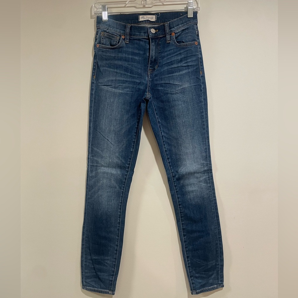 Madewell Size 25 9” High Riser Skinny Denim Medium Wash Jeans